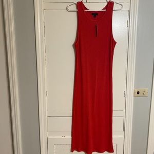 J Crew size M red, ribbed dress.  Perfect condition—tags still on.